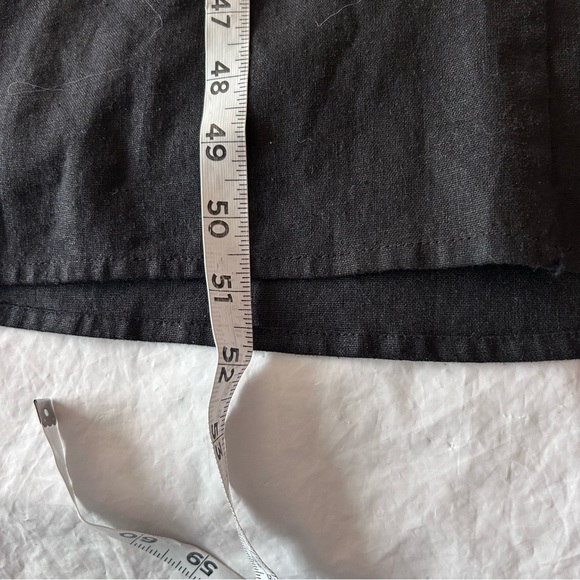 DKNY Linen Blend Sleeveless V-Neck Maxi Dress Black Womens Size L NWT - Picture 10 of 10